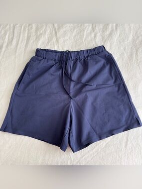 3for15 Uniqlo Womens Navy Pull-On Athletic Shorts with Drawstring Medium/Small